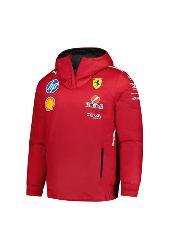 Ferrari F1-Inspired Racing Jacket With Hood – Zip-Up Motorsport Jacket