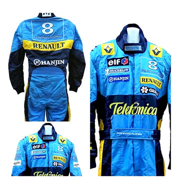 F1 Fernando Alonso Renault Embroidered Racing Protective Racing Gear Suit