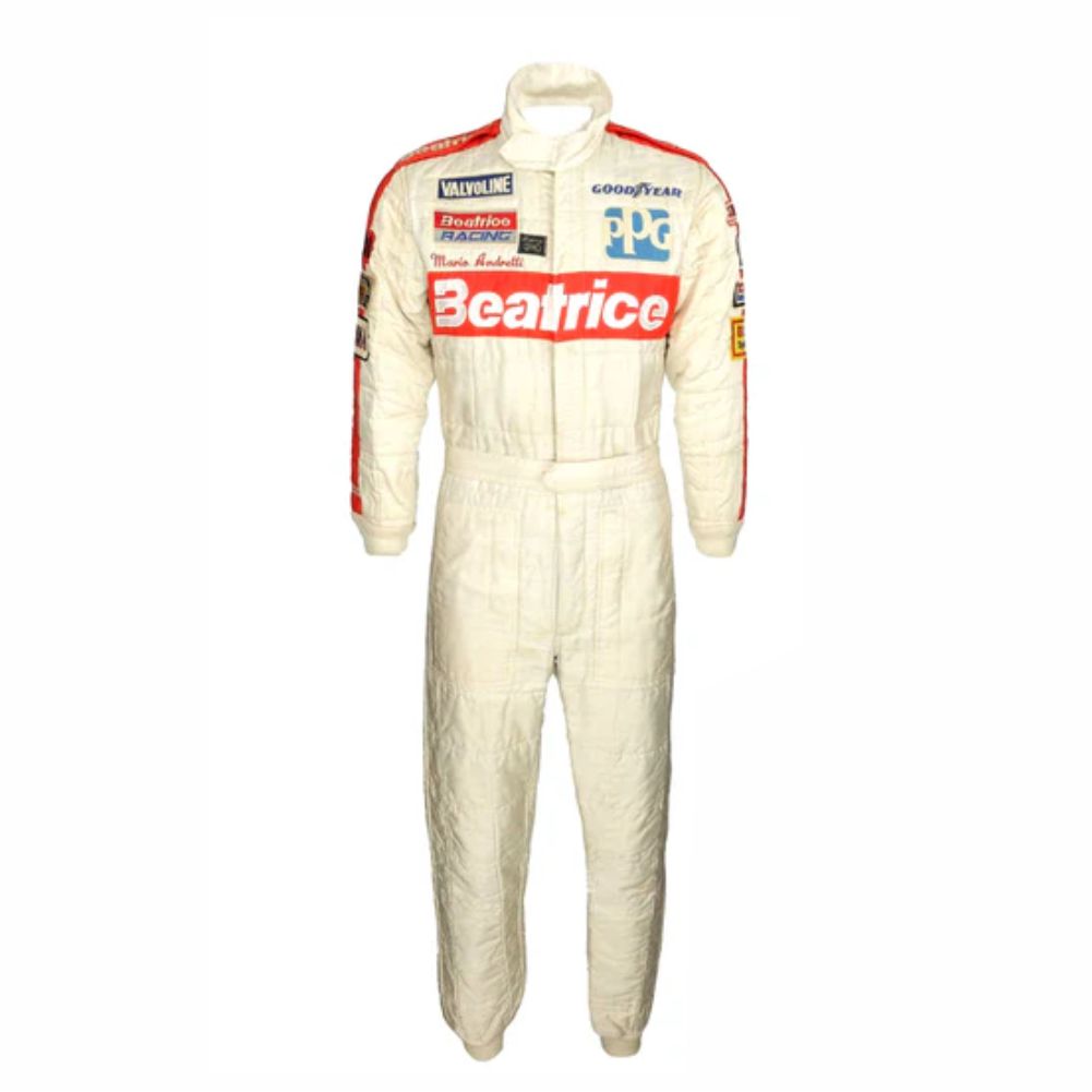 1985 Mario Andretti Beatrice IndyCar Racing Vintage Suit 