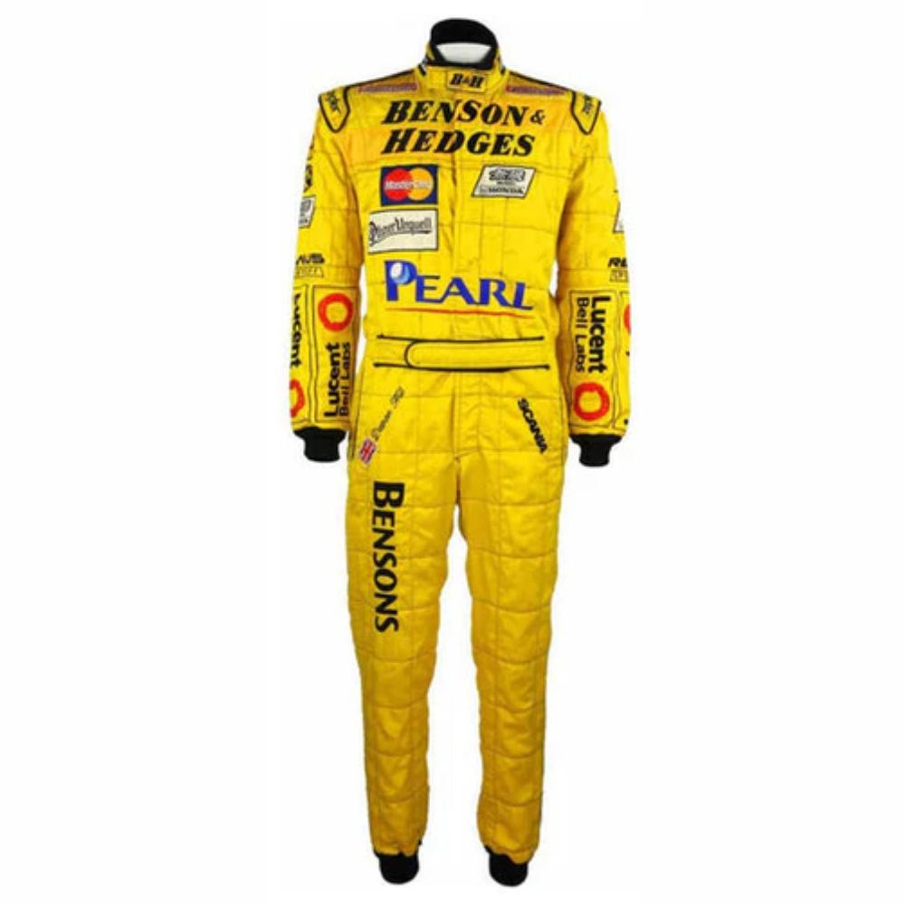 1999 Damon Hill Race Japanese GP Jordan Benson & Hedges Pearl F1 Racing Suit
