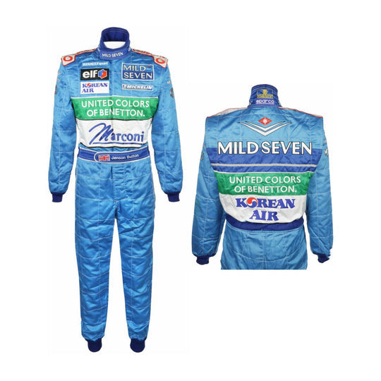 2001 Jenson Button Mild Seven Benetton Renault F1 Vintage Suit