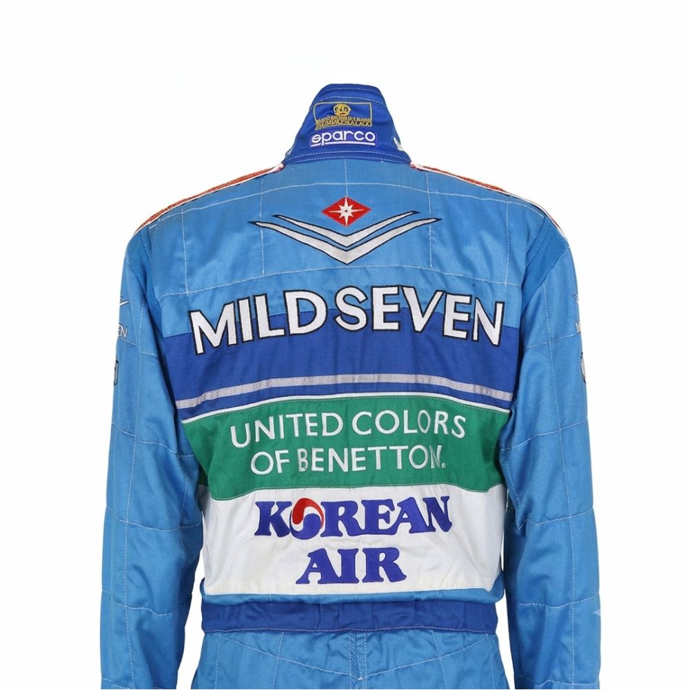 Tuta vintage da corsa Alex Wurz Mild Seven Benetton F1 del 1998