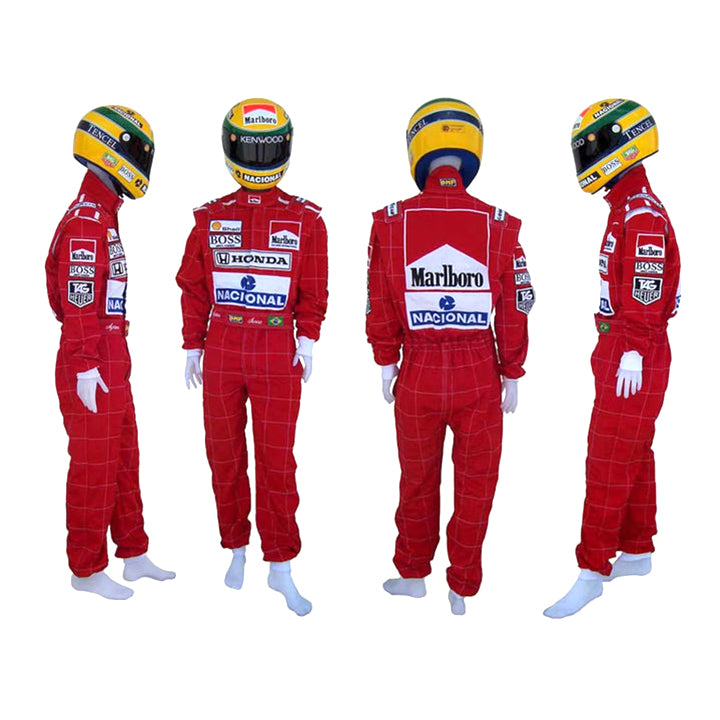 F1 Racing Ayrton Senna Embroidered Protective Clothing Racing Gear Suit