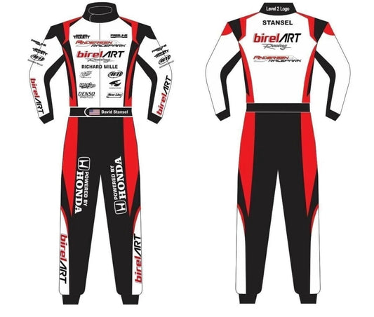 Birel Art Karting Embroidered Racing Protective Racing Gear Suit