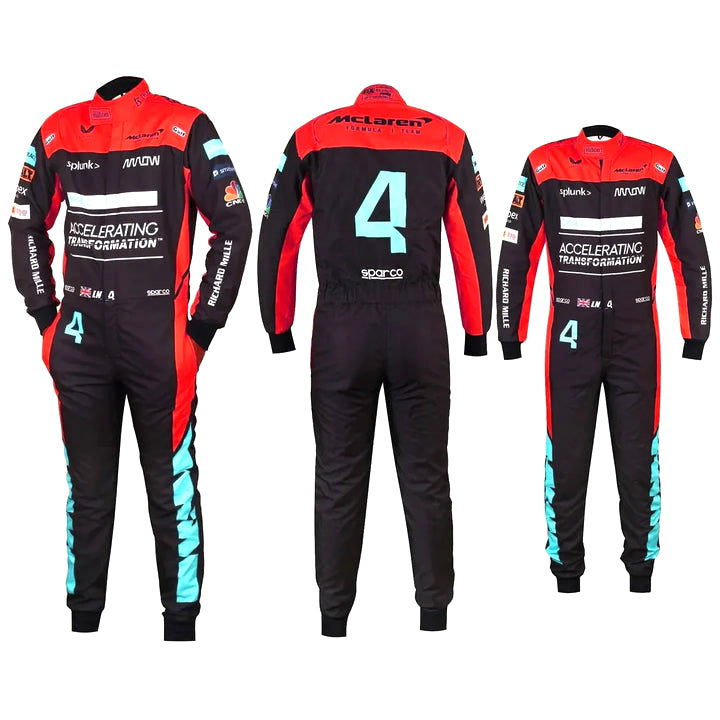 Lando Norris 2025 F1 Team New McLaren Sublimation Printing Protective Racing Gear Suit