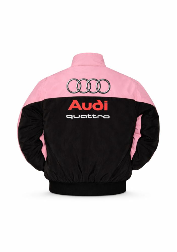 Vintage Audi Sport F1 Pink Racing Bomber Jacket
