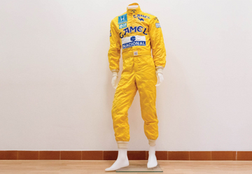 Ayrton Senna 1987 Lotus Camel F1 Racing Vintage Suit 
