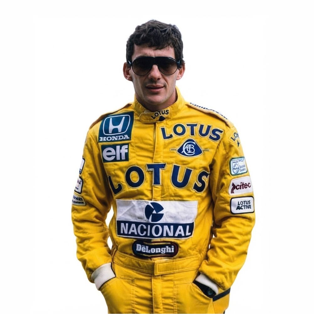 Ayrton Senna 1987 Lotus Limited Edition F1 Racing Vintage Suit