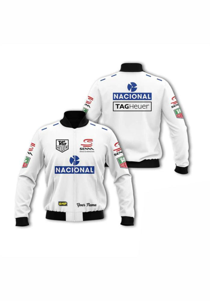 Ayrton Senna F1 Racing Jacket Featuring Nacional and TAG Heuer