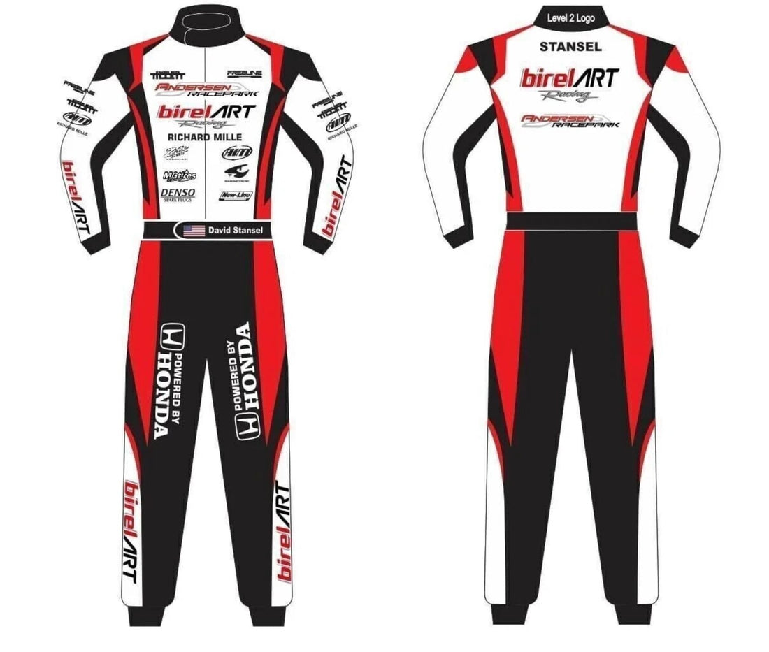 Birel Art Go Kart Racing Suit Embroidered