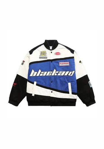 Motorsport-Inspired Blackaid Vintage Racing Bomber Jacket