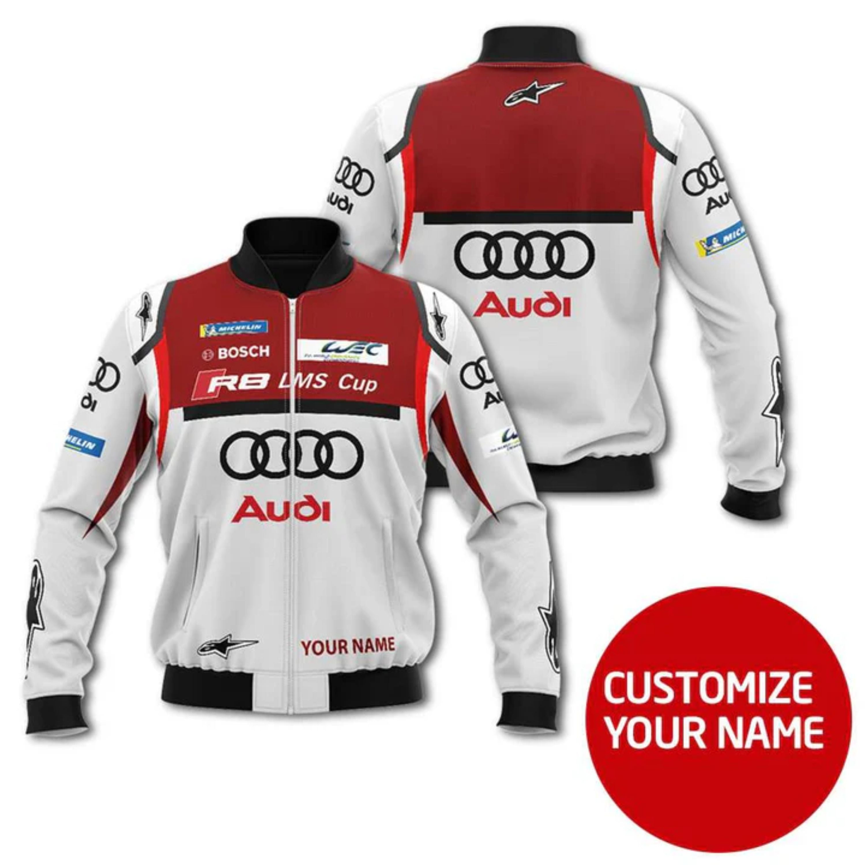Custom Audi F1 Team Racing Bomber Jacket