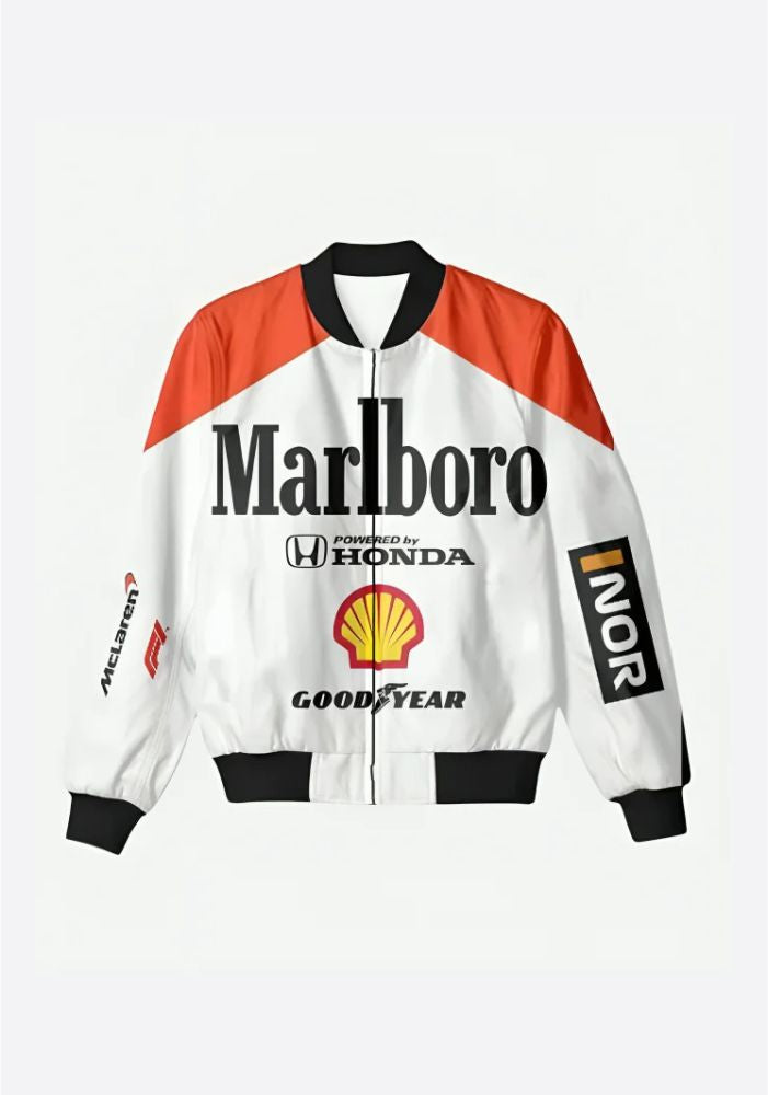 F1-Inspired Marlboro Vintage Racing Jacket