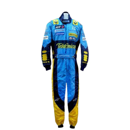 F1 Racing Suit Fernando Alonso Renault Telefonica Suit N-0260