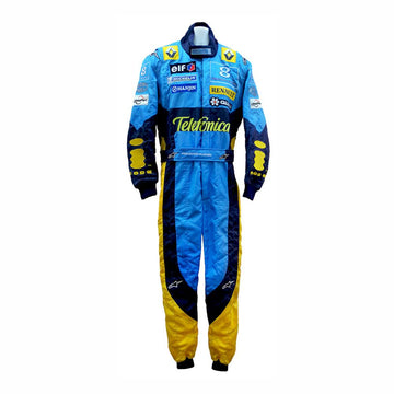 F1 Racing Suit Fernando Alonso Renault Telefonica Suit N-0260