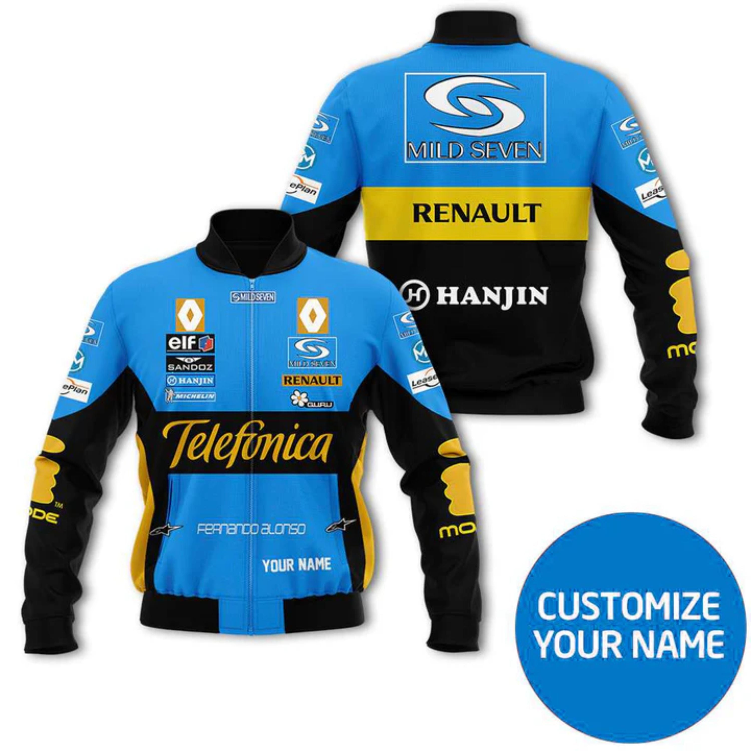 Fernando Alonso Telefonica Renault F1 Team Racing Jacket