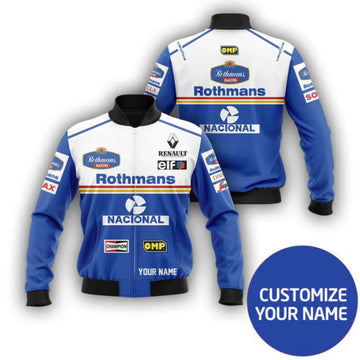 Rothmans Racing Williams Renault F1-Inspired Racing Bomber Jacket