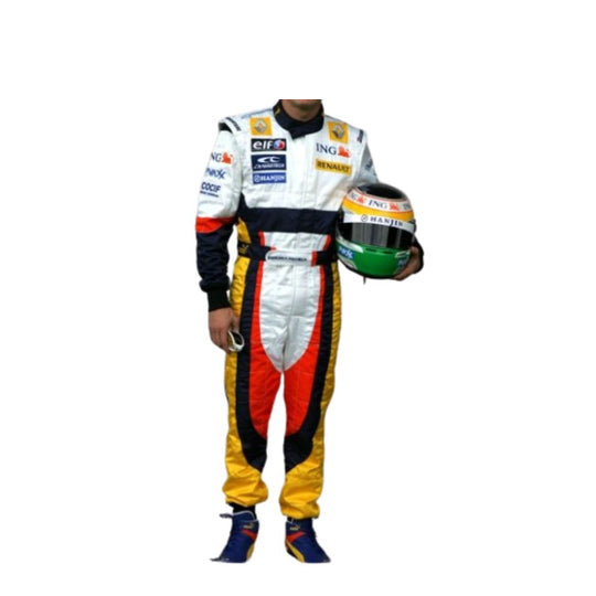 F1 Fernando Alonso Renault - Embroidered Suit, Breathable Fabric, Durable Cordura - Level 2 Approved