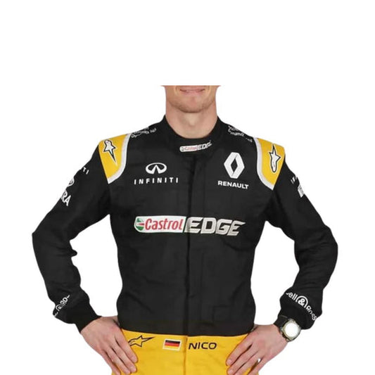 F1 Race Suit Nico Renault Sublimation Printing Protective Racing Gear Suit