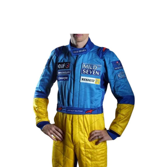 F1 Race Suit Fernando Alonso Renault - Embroidered Suit, Breathable Fabric, Durable Cordura - Level 2 Approved