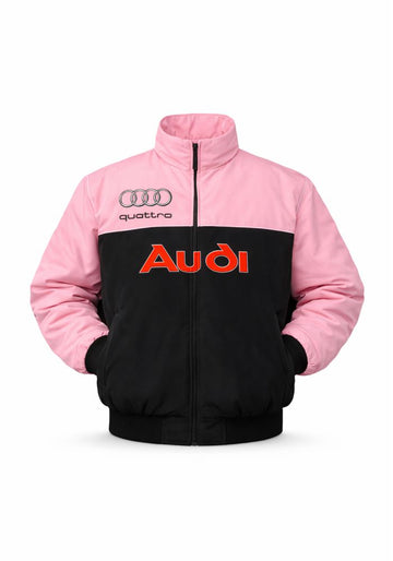 Vintage Audi Sport F1 Pink Racing Bomber Jacket