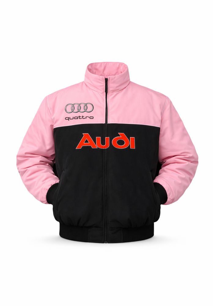 Vintage Audi Sport F1 Pink Racing Bomber Jacket