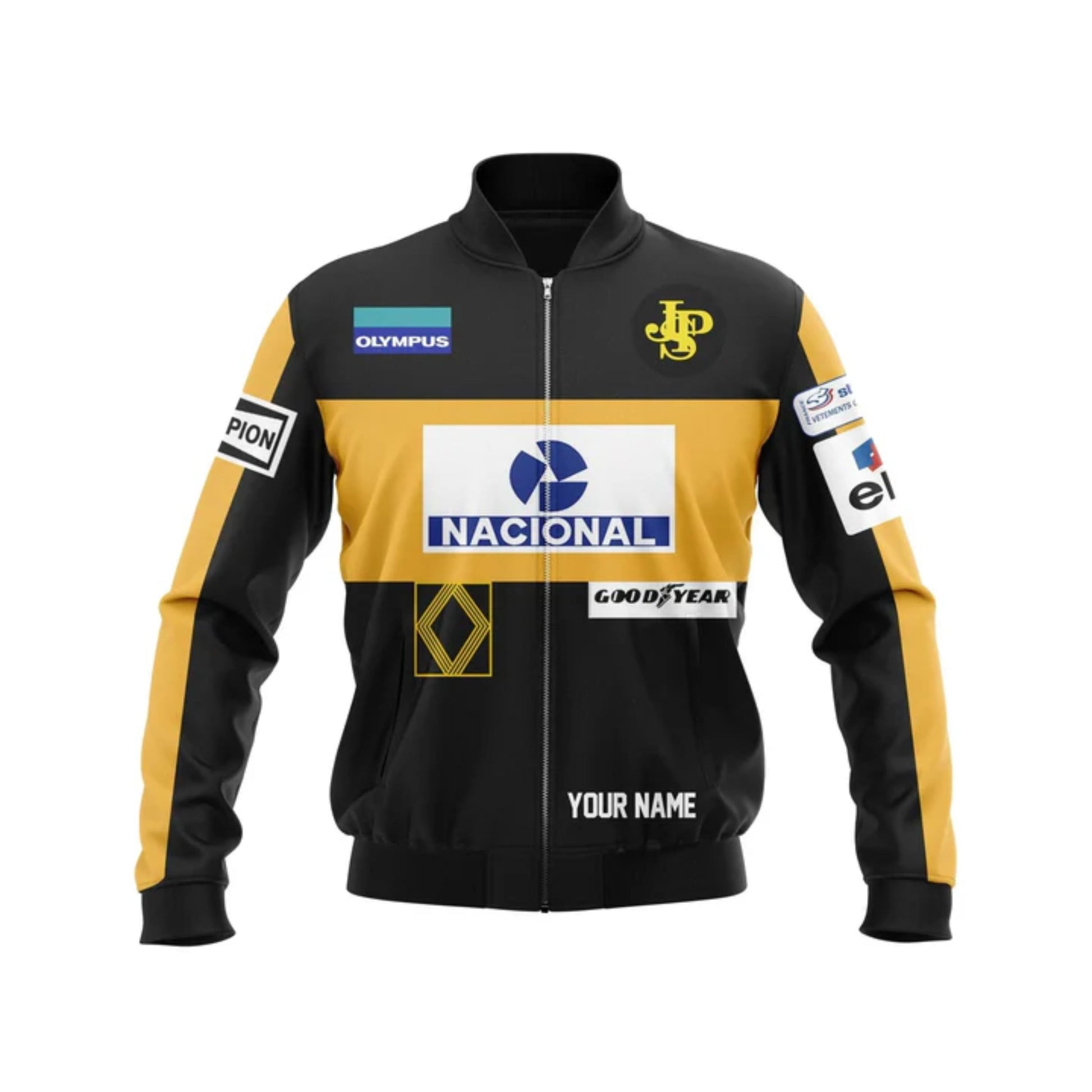 Vintage John Player Special Team Lotus F1 Racing-Style Bomber Jacket