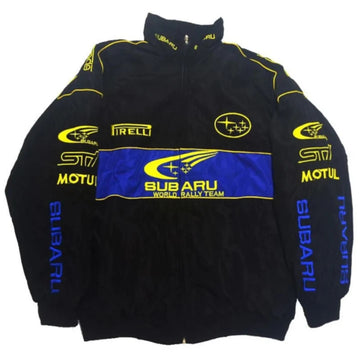 Vintage Subaru STI World Rally Team WRC Racing Jacket Black