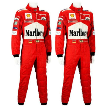 F1 Racing Michael Schumacher - Embroidered Suit, Breathable Fabric, Durable Cordura - Level 2 Approved
